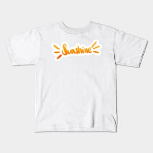 Sunshine Orange Ombré Text Kids T-Shirt